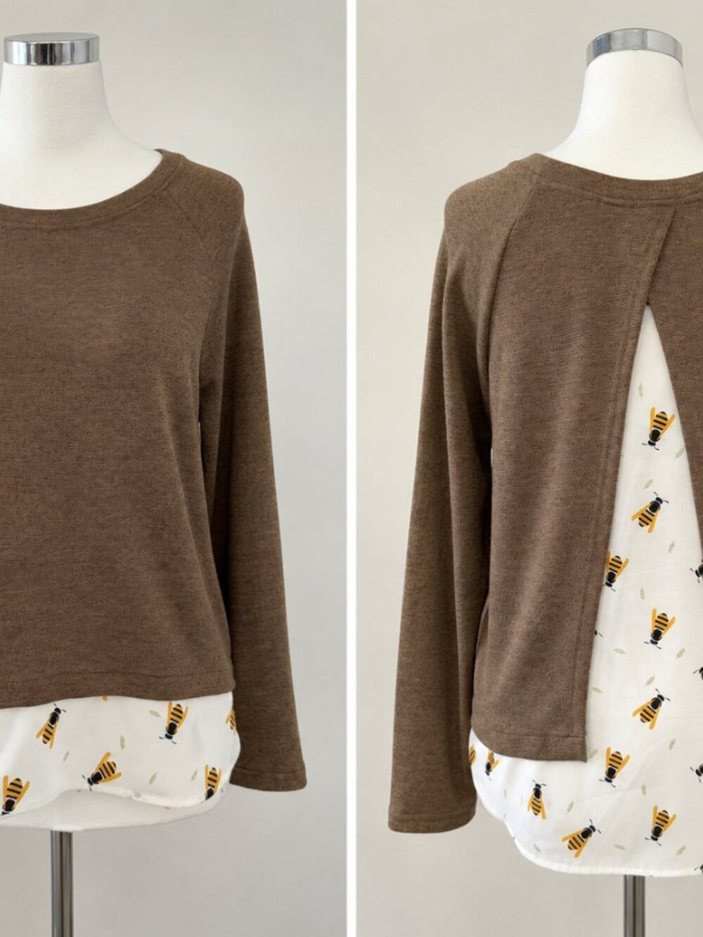 LA Soul Layered Bee Print Top Sweater – Size M